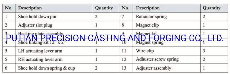 High Quality, High Wear Resistance, No Nosise, Asbestos or Asbestos Free -Motorcycle Brake Shoes Parts for Lh250