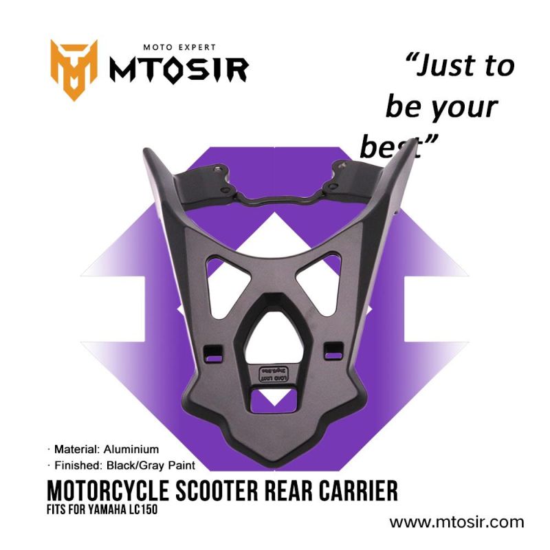 Mtosir Motorcycle Scooter Rear Carrier Fits for YAMAHA LC150 Black/Gray Paint High Quality Professional Rear Carrier