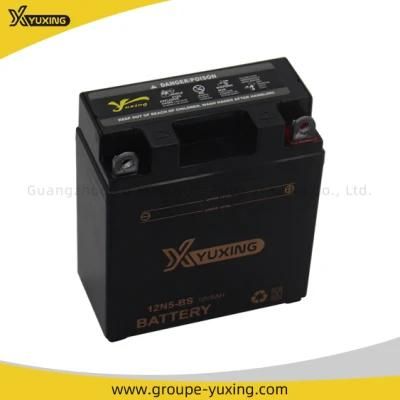 Yuxing Motorcycle Spare Parts Maintenance-Free 12n5-BS 12V5ah Motorcycle Battery for Motorbike