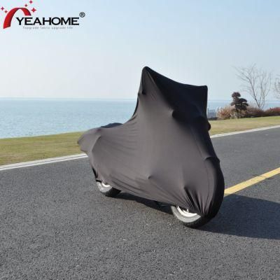 Full Black Super Elastic Soft Inside Motorcycle Cover Indoor Dust-Proof Cover