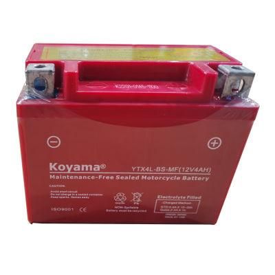 VRLA Maintenance Free Ytz5SMF/Ytx4l-BS AGM Motorcycle Battery