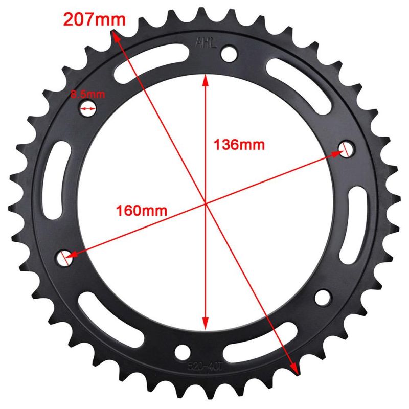 207mm Moto Chain Sprocket for Aprilia Beta BMW Gilera