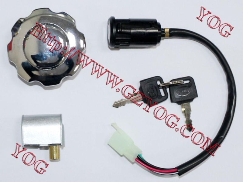 Motorcycle Parts Lock Set Ignition Switch Key Set Fuel Tank Cap Complete Llave De Contacto Cg125 Bajaj Boxer Hlx125