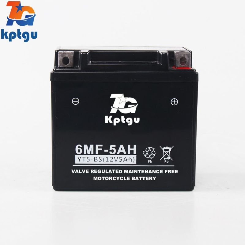 Yt5-12V5ah AGM Scooter Battery Rechargeable Lead Acid Motorcycle Battery