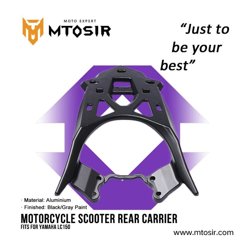 Mtosir Motorcycle Scooter Rear Carrier YAMAHA LC150 Black/Gray Paint High Quality Professional Rear Carrier