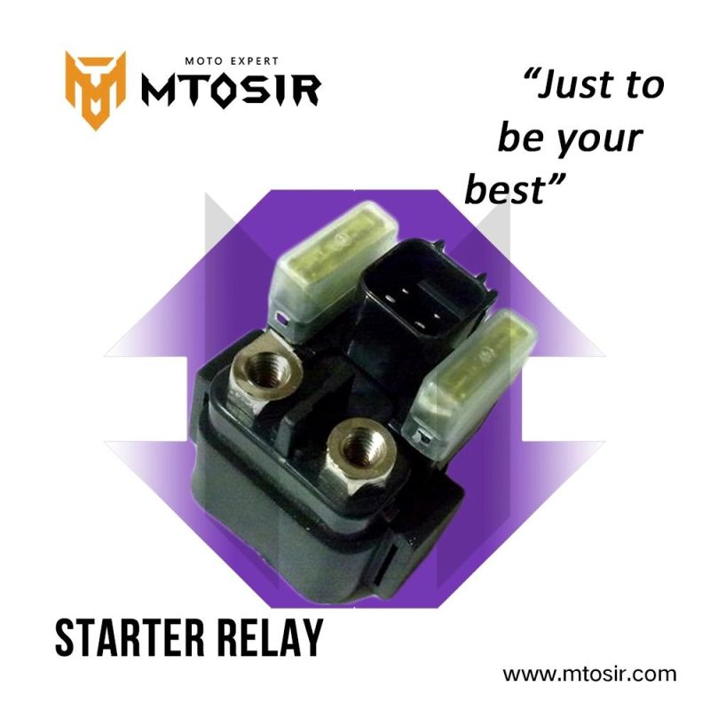 Mtosir High Quality Motorcycle Electrical Starter Relay Fit for Cg125 Cgl125 Gn125 Ax100 Biz 125 Bajaj Scooter Universal Motorcycle Accessories Black