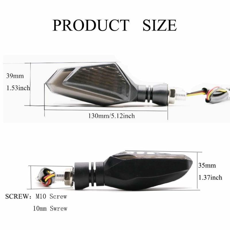 Universal Motorcycle LED Turn Signal Lights Blinkers Front Rear Indicators for Motorbike