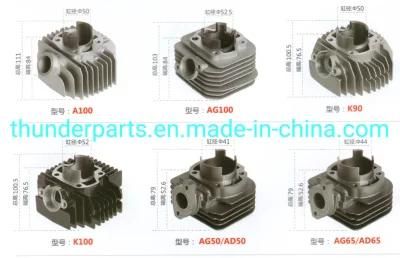 Motorcycle Parts Cylinder Block Kit for A100 50mm/AG100 52.5mm/K90/100 50/52mm/AG50/65/Ad50/65/41/44mm