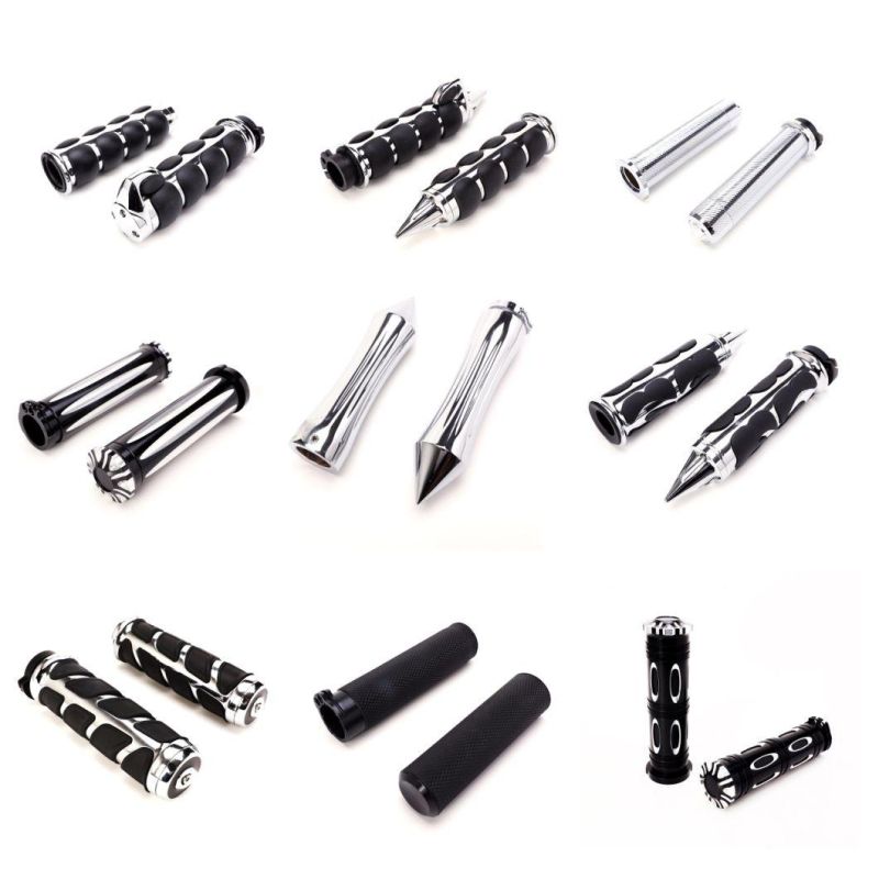 a Pair of Black Aluminum Motorcycle Handle Grips for Harley