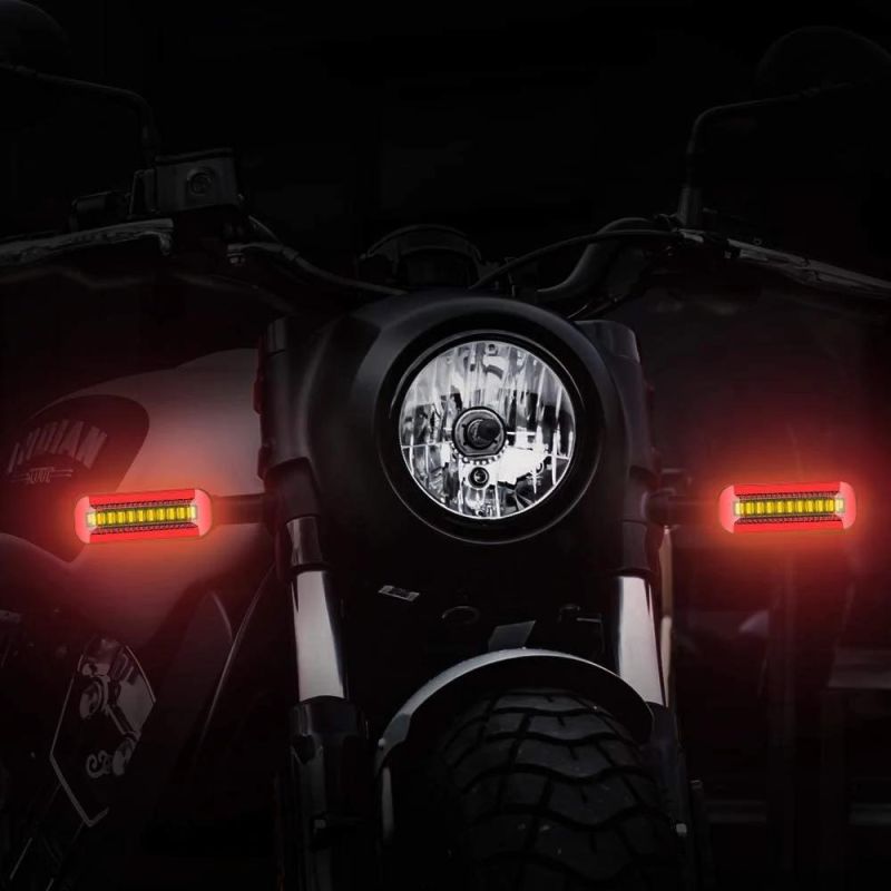 Motorcycle Turn Signal Lights Waterproof Flowing Flashing Turning Indicators 12V LED for Bicycle UTV Street Bike