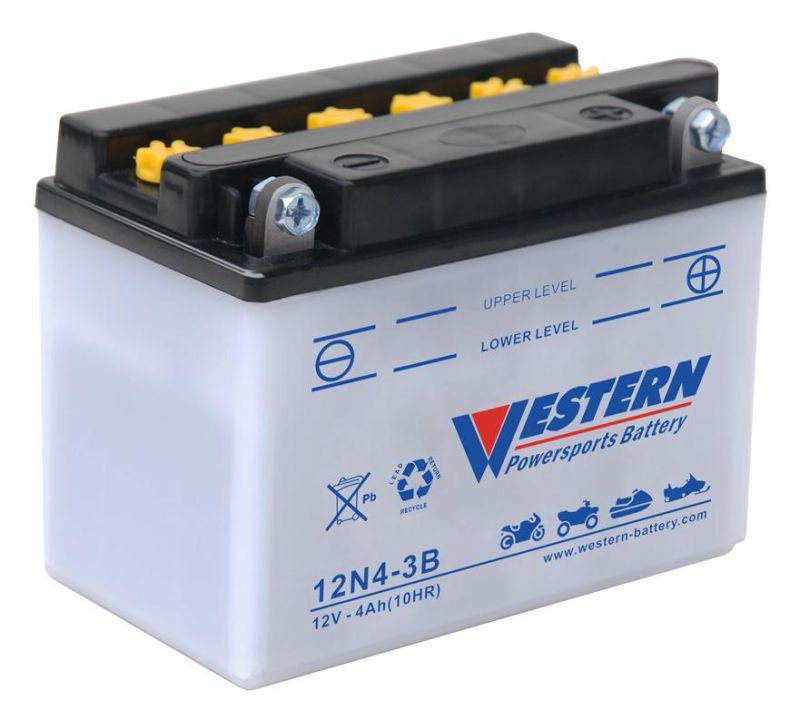 12n4-3b Dry Charged Motor Battery Motorcycle Battery 12V 4ah