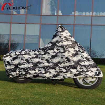 Camo Printing Tricot Fleece Water-Proof Motorcycle Cover UV-Proof Motorbike Cover