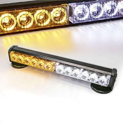 Built-in Battery Runtime up to 4-20 Hours Wireless Warning Light IP66 Waterproof High Brightness White &amp; Amber Bi-Color Warning Light Bar