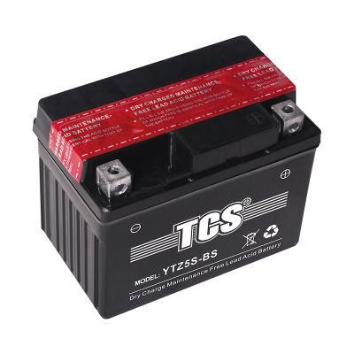 TCS Dry Charged Maintenance Free Motorcycle Battery YTZ5S-BS