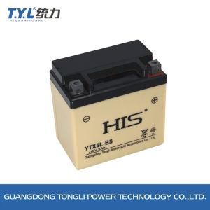 Ytx5l-BS 12V5ah Wet-Charged Maintenance Free Lead-Acid Motorcycle Battery