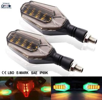 Motorcycle Indicators Flowing Turn Signal Brake Lights Water Lamp