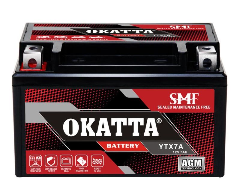 Mf Ytx7a Lead Acid AGM Factory Sealed Activated Motorcycle Battery 12V 7ah