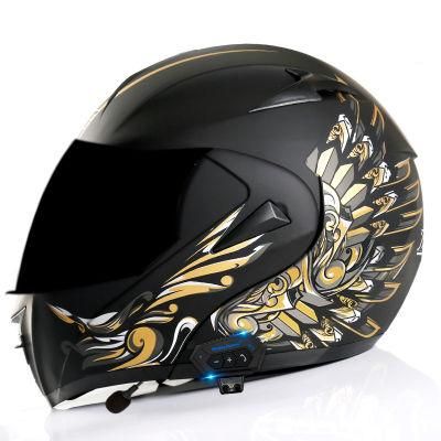 Factory Hot Selling Asian Black Angel Wings Tea Mirrormotorcycle Helmet Priceruroc Helmet Motorcyclehelmet Half Motorcycle