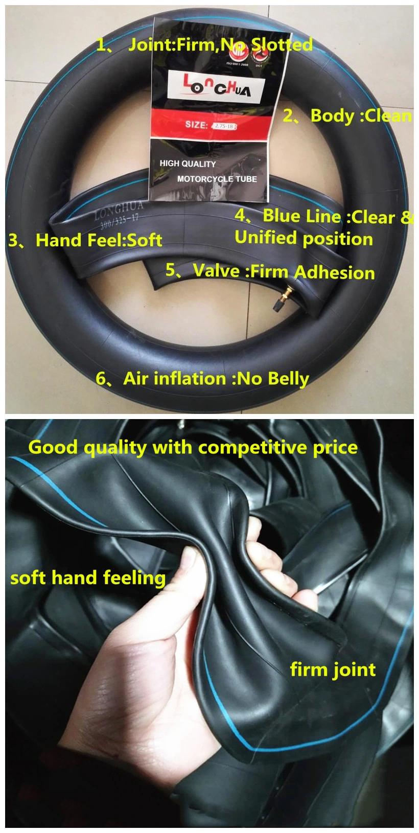 Qingdao Hand Feeling Soft Natural Rubber Motorcycle Inner Tube /Motorcycle Tire (2.75-18)