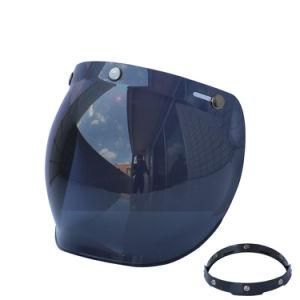 Black Adjustable Motorcycle Half Face Helmet Bubble Visor Easy Installation