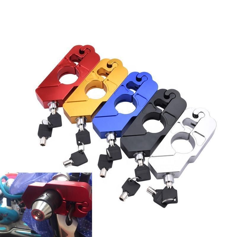 Motorcycle Handlebar Lock Grip Security Safety Locks Motorcycle Grip Lock Fit Scooter ATV Dirt Street Bikes Auto