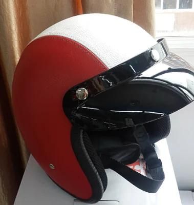 Newest Half- Face Motorcycle/Bike Leather Helmet with High Quality Cheap Price