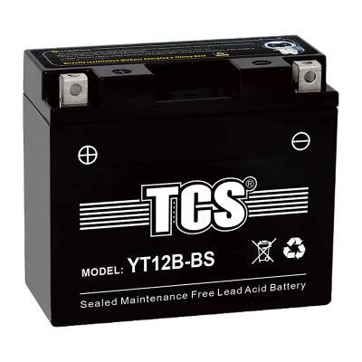 TCS Motorcycle Battery Sealed Maintenance Free YT12B-BS