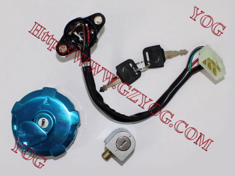Motorcycle Parts Lock Set Ignition Switch Key Set Fuel Tank Cap Complete Llave De Contacto Cg125 Bajaj Boxer Hlx125