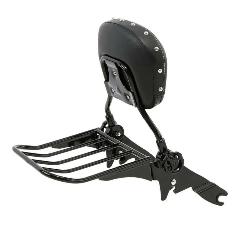 Xf2906236-B Black Detachable Sissy Bar Backrest Pad for Harley Touring Road King 2009-2020