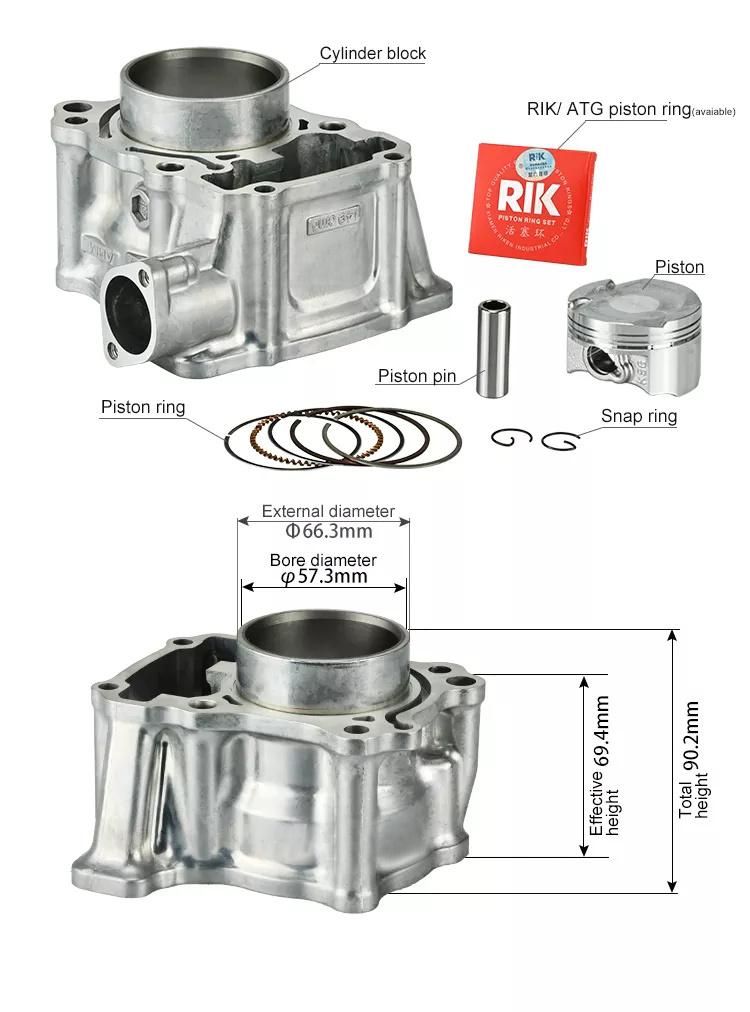 K56 bore 57.3mm 149cc SONIC150/ RS150 For promotion high performance OEM quality motorcycle cylinder block set for HONDA