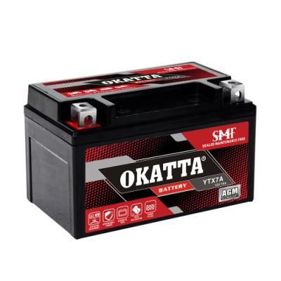 Mf Ytx7a Lead Acid AGM Factory Sealed Activated Motorcycle Battery 12V 7ah