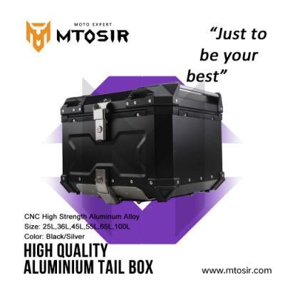 Mtosir High Quality Aluminium Alloy Tail Box Universal Motorcycle Box 25L 36L 45L 55L 65L 100L Black Silver Waterproof Luggage Box Rear Box