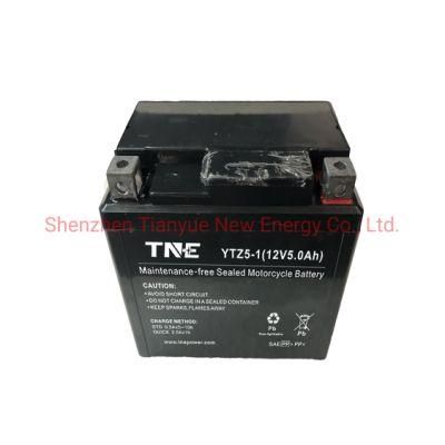 12V 5ah High Performance VRLA AGM Motorcycle Battery for Power Sports