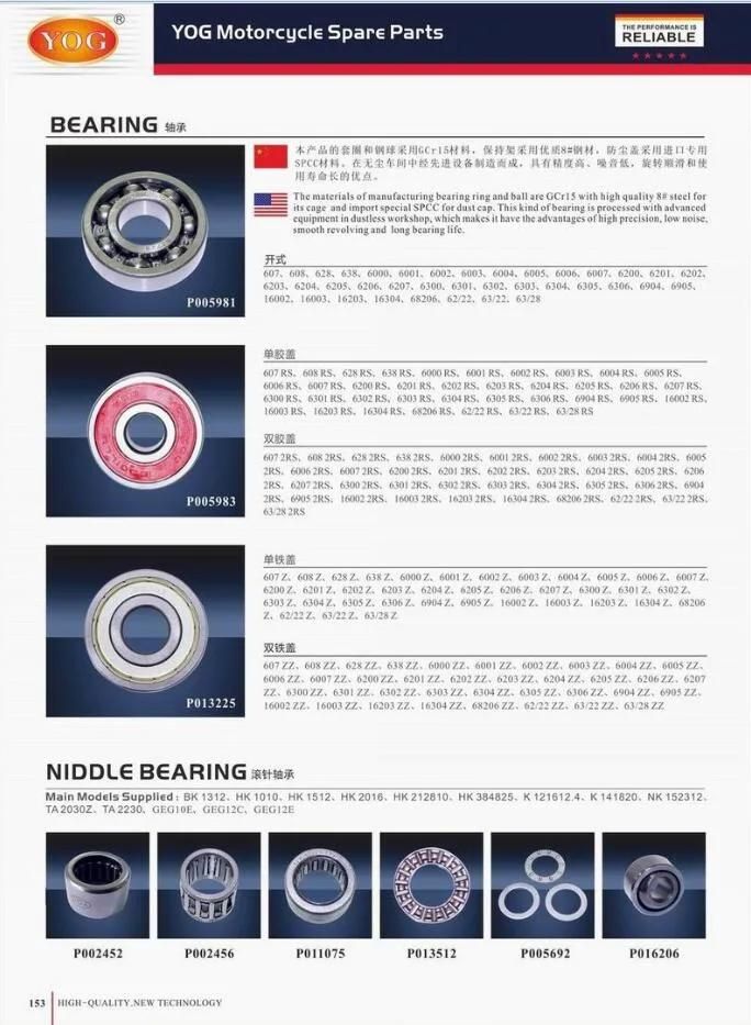 Motorcycle Parts Cojinete Bearing Roller Bearing Belinera 6328 6301 6204