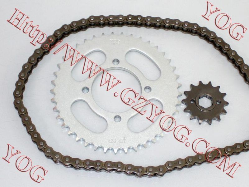 Yog Motorcycle Parts Motorcycle Transmission Kit for Bajaj Boxer Include Chain & Sprockets