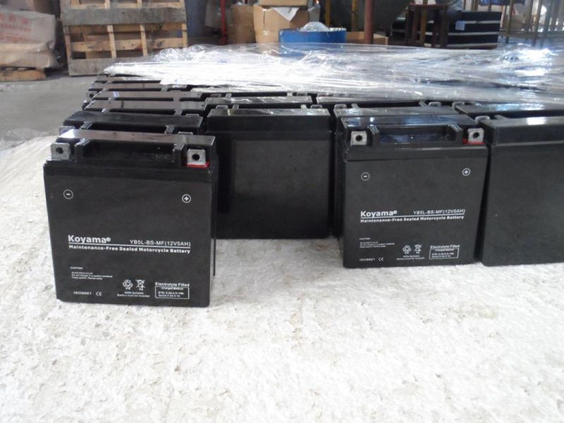 12V5ah Yb5l-BS-Mf Maintenance Free Motorcycle Lead Acid Battery