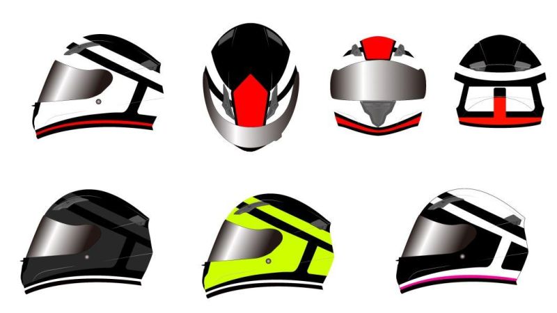 New Affordable Economical Quality Full Face on-Road Motorcycle Helmets