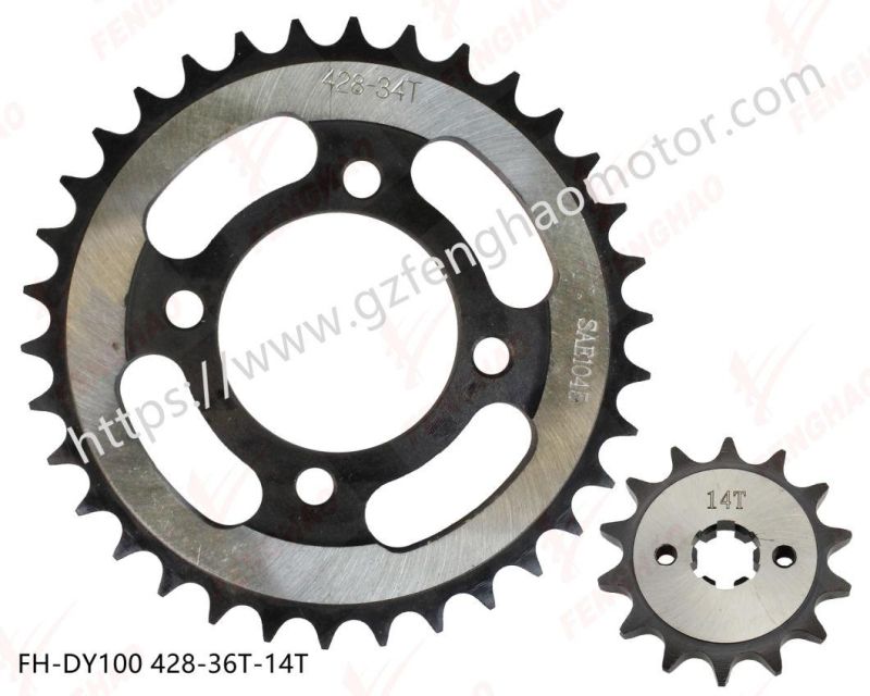 Factory Directly Sale Motorcycle Parts Sprocket Kit Honda Dy100/Cg200/Win-100