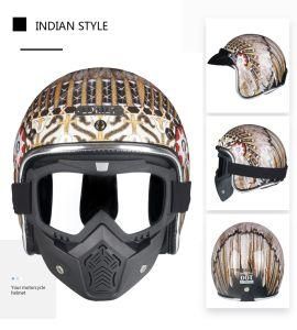 CE/DOT Approved Half Face ABS Motorcycle Helmet Indian Style OEM