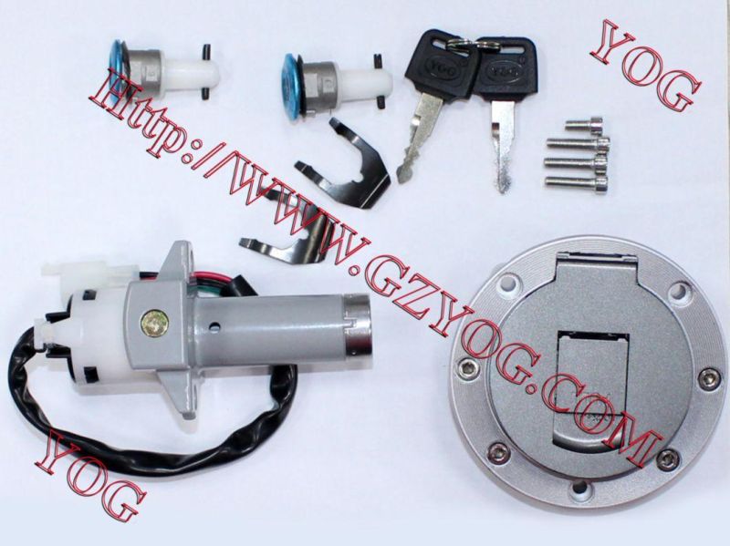 Motorcycle Parts Lock Set Ignition Switch Key Set Fuel Tank Cap Complete Llave De Contacto Cg125 Bajaj Boxer Hlx125