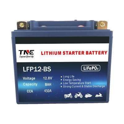 Rechargeable 12V 8ah LiFePO4 Lithium Ion Motorcycle Battery for Scooter/ATV/Power Sports
