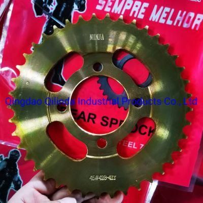 Win100 428h-41t-14t-120L Steel 45# Thickness 7mm Chain Gear Kit Set Motorcycles Parts Sprocket