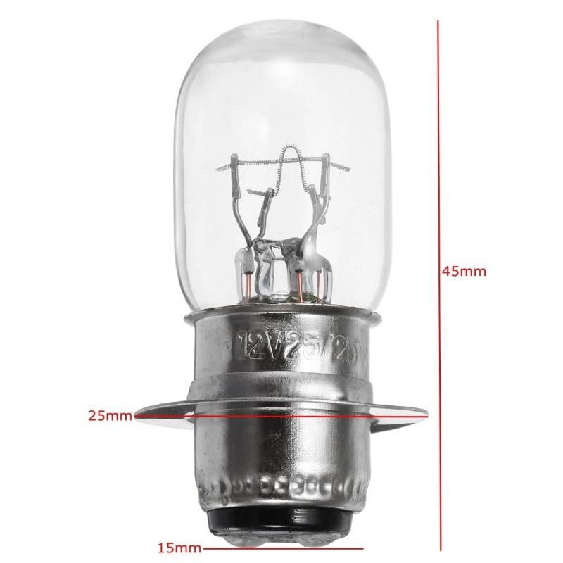 Motorcycle Halogen Headlight Bulb Double Filament Px15D P15D T19 P15D-25-1