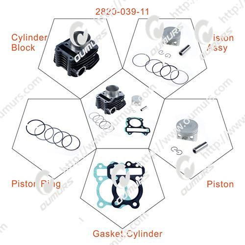 Motorcycle Spare Part Motorcycle Engine Cylinder Kit for Bajaj Xcd125-10370400501