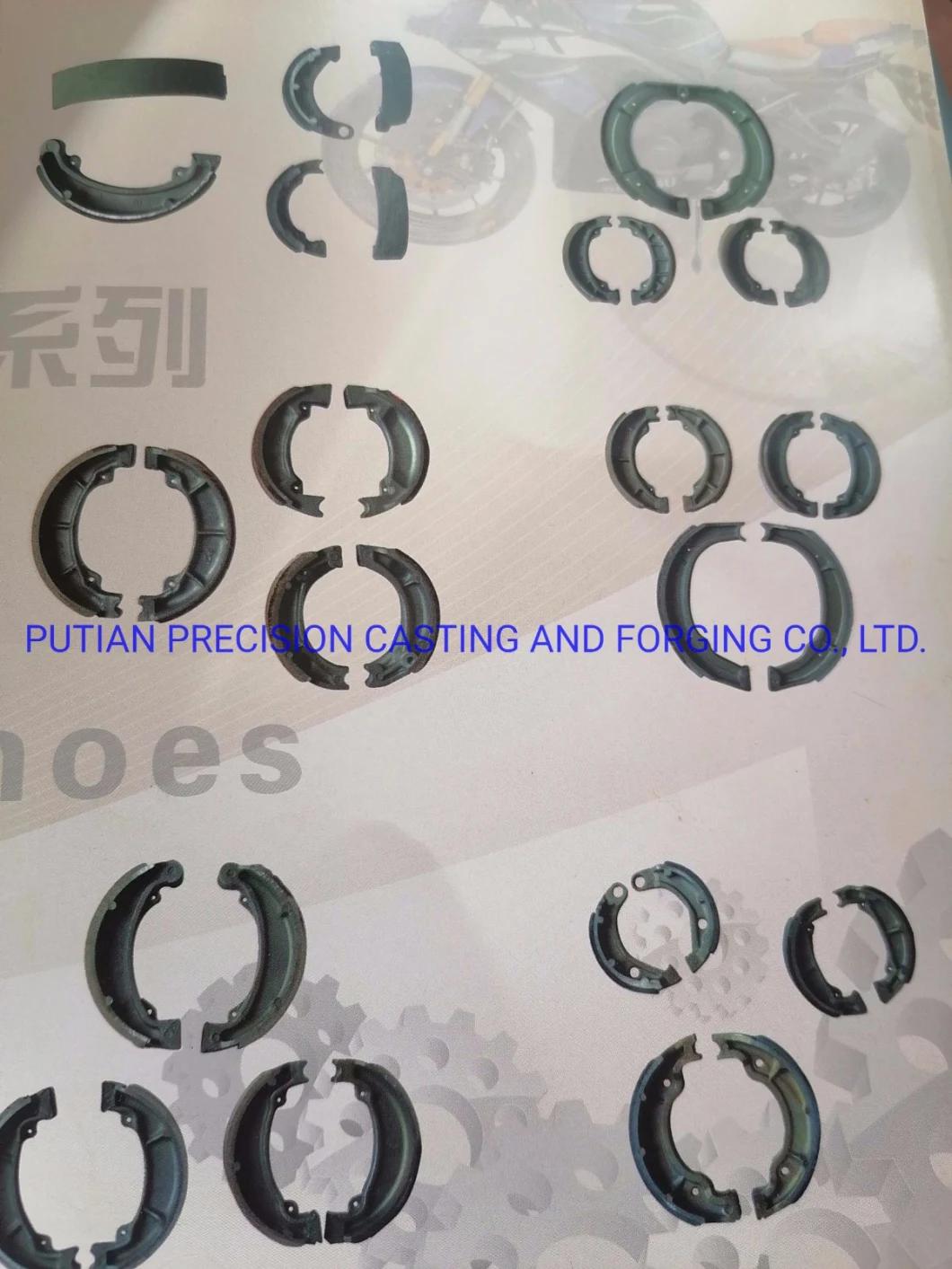 Motorcycle Brake Shoes Parts Pad for Jetta King 100, Fusdi 125, Jinan Qm125-7A, Available for Asbestos or Imitation Wuyang, Imported Dt125, Rx125, Xt200