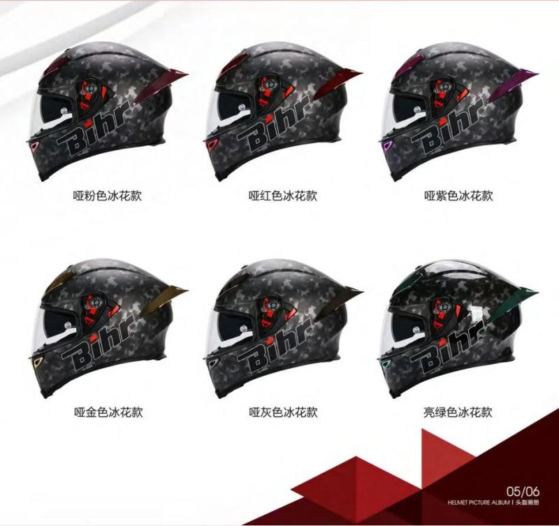 ECE Motorcycle Helmet Purple King Kong Double Lens Us DOT/EU ECE Certified Full-Face Motorcycle ABS High-Density off-Road Racing Motorcycle Helmet