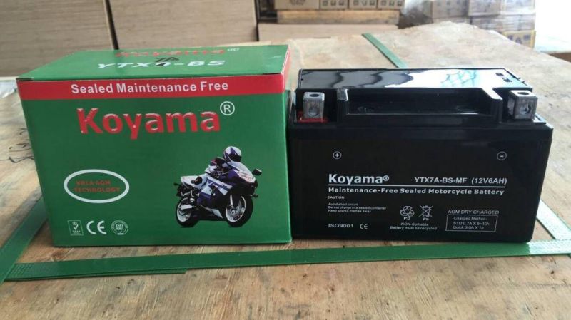 Ytx7a -BS 12V7ah High Quality Maintenance Free Motorcycle Battery