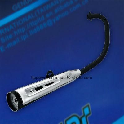 Black Motorcycle Parts Chinese Extended Gn125 Stainless Steel Muffler