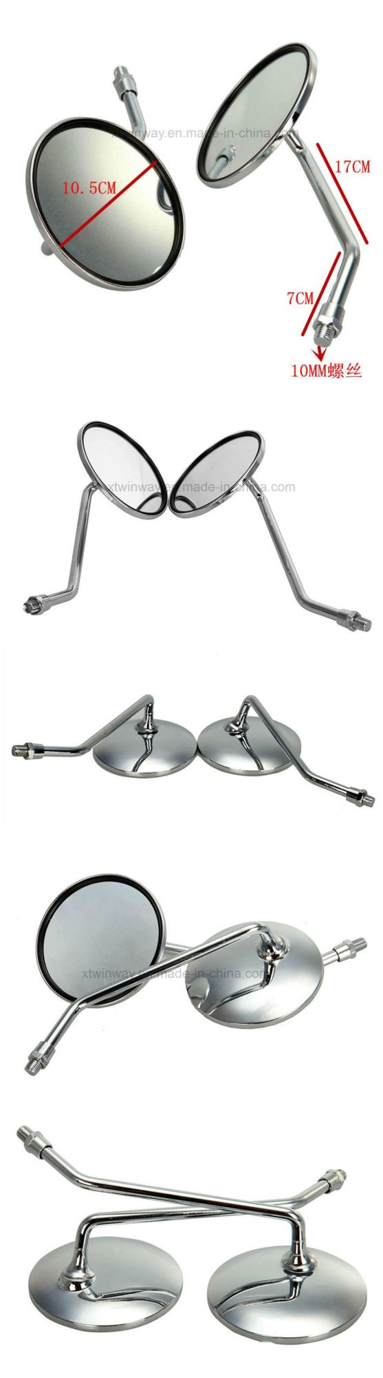 Ww-5010 Gn125 Motorcycle Rear-View Mirror Set, Mirror,