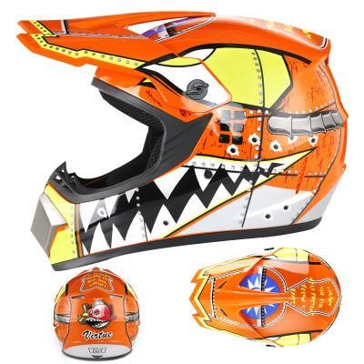Go Kartoff-Road Helmetorange Shark [Send Three-Piece Set]Electric Motorcycle Helmet Mountain Downhill Race Full Helmet